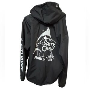 Salty Crew High End Surf Skate Black Men's XL Windbreaker Jacket NICE